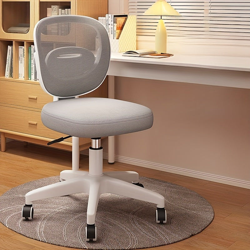 Ergonomic office chair with adjustable armrests, height, backrest, and swivel design for home or student use.