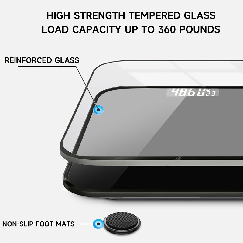 High precision digital body weight scale with durable LCD display. Battery operated (AAA not included) for health monitoring.