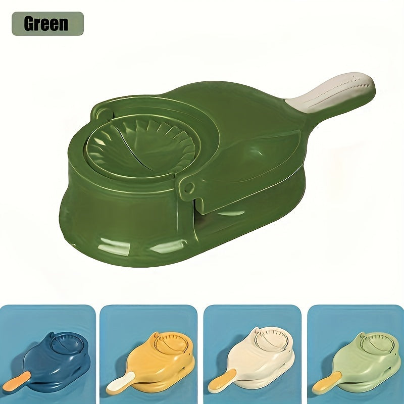 Durable PP material 2-in-1 manual dumpling maker for easy homemade dumplings and tortillas