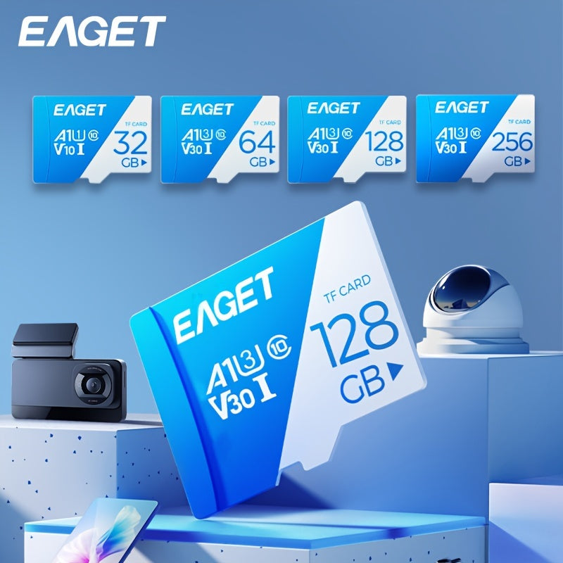 EAGET 128GB SD Card, V30, A1 Class 10, High-Speed, Long-lasting, Compatible with Multiple Devices, Ideal Gift for Birthday/Easter/Boy/Girlfriend