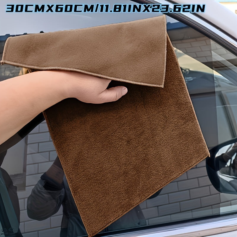 1 pc Ultra-Absorbent Microfiber Car Towel in 4 sizes (20x30cm to 60x30cm) for detailing, polishing, and cleaning. Ideal for vehicle paint, glass, faux leather seats, cushion storage bags.