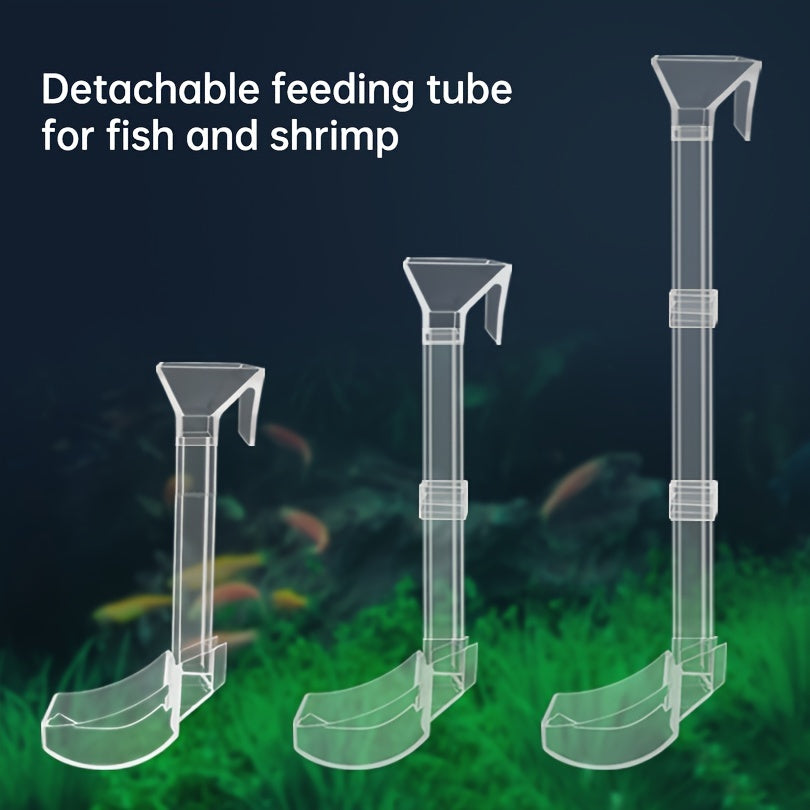 Aquarium Fish Feeding Kit includes Shrimp Plate, Acrylic Tube, and Cleaning Brush for Non-Electric Aquatic Pet Supplies, with Shrimp Feeding Ring and Feeding Pipe.