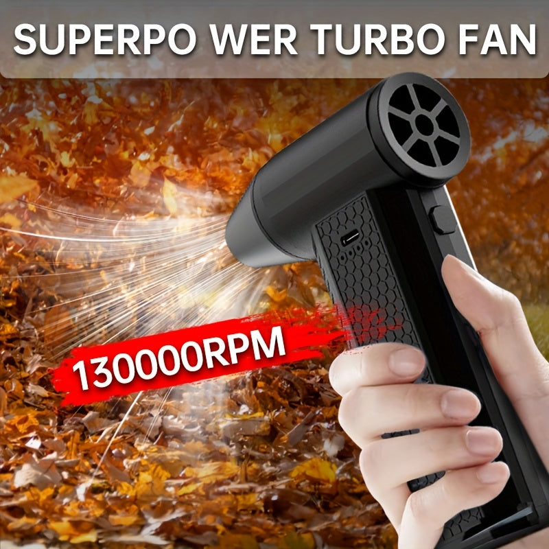 The 1pc JKUOO High-Speed Jet Dry Mini Blower boasts a powerful 130000 RPM motor, making it perfect for quick drying tasks. This portable turbo fan comes equipped with an air nozzle and offers 3 adjustable speeds for ultimate control. It features a USB