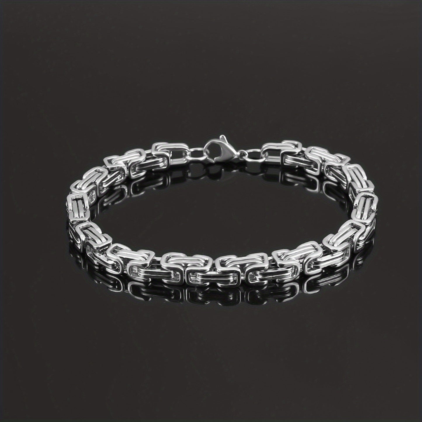 Upgrade your style with this sleek Stainless Steel Men's Necklace & Bracelet Set - Ideal for everyday wear, special occasions, and matching couple's necklaces for engagements and weddings.