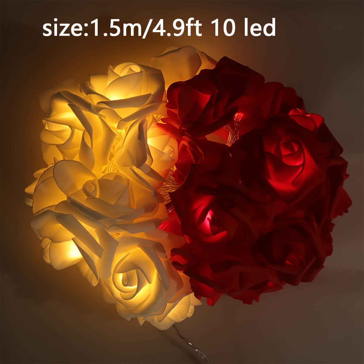 Rose Fairy Lights: Romantic, Battery-Powered for Valentine's Day, Birthdays, Couples & Special Occasions