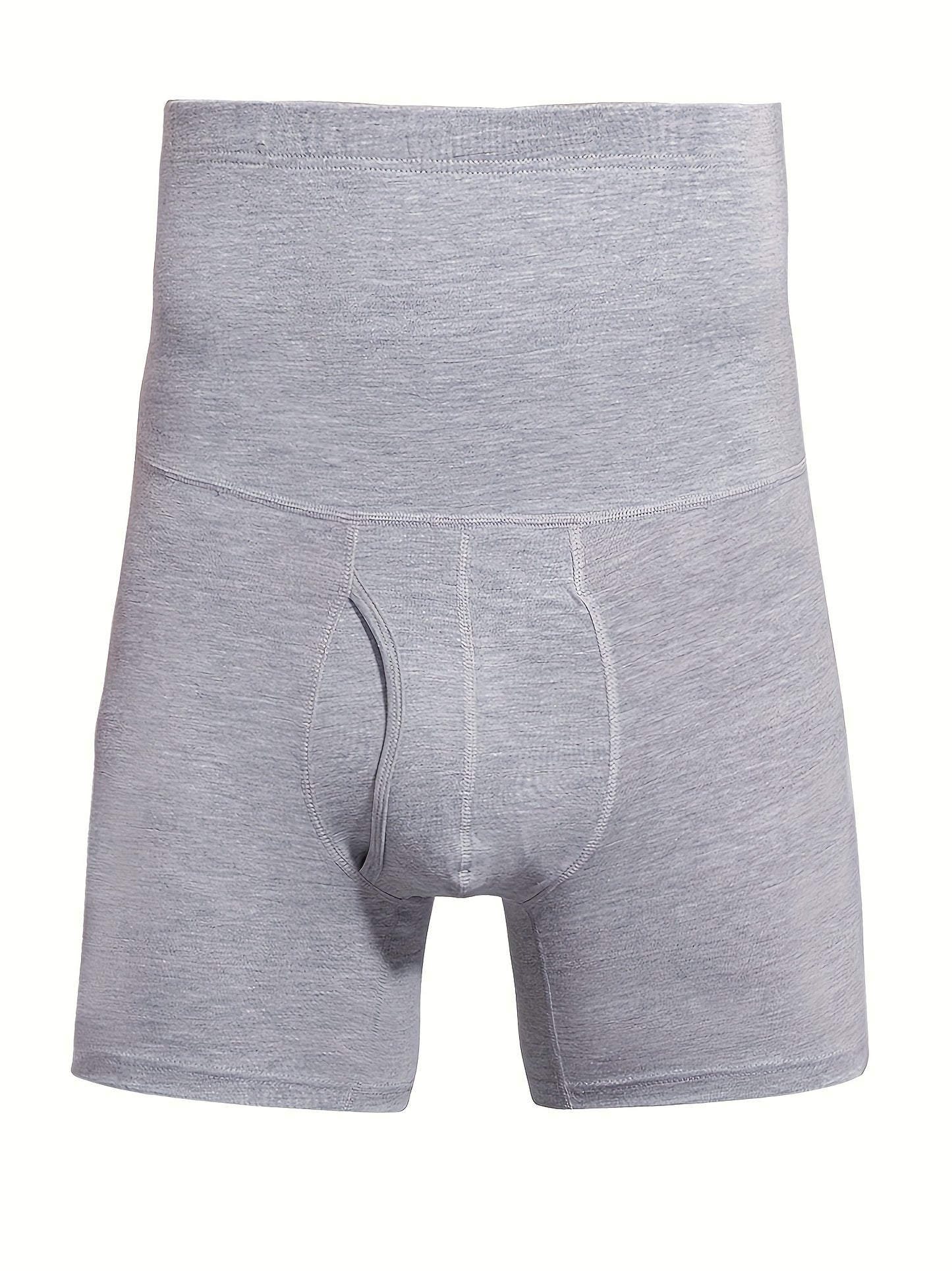 High waist men's cotton stretch underwear with pouch, oversized comfy thermal boxer briefs.