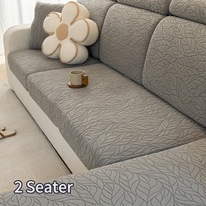 Jacquard stretch stain-resistant sofa slipcover, universal fit for all seasons, nonslip couch cover for home decor.