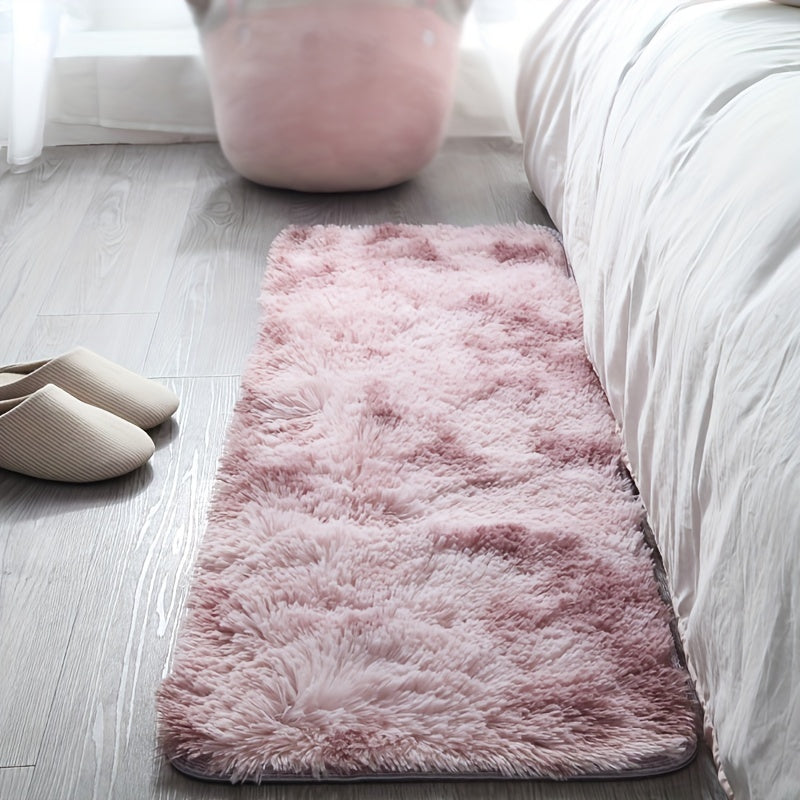 Soft and fluffy shag area rug for the living room and bedroom, featuring a luxurious non-slip design. This cute and stylish carpet is perfect for home decor and is machine washable for easy maintenance. Elevate your room decor with this cozy addition.