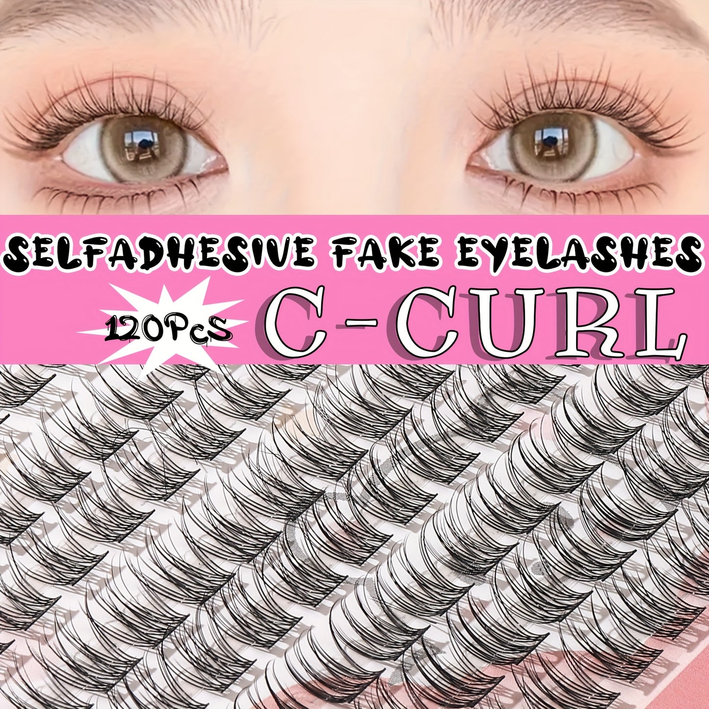 DIY false eyelashes in cartoon style with a natural look, C curl, 10-12mm length, 0.05mm thickness, beginner-friendly, reusable, single pair pack