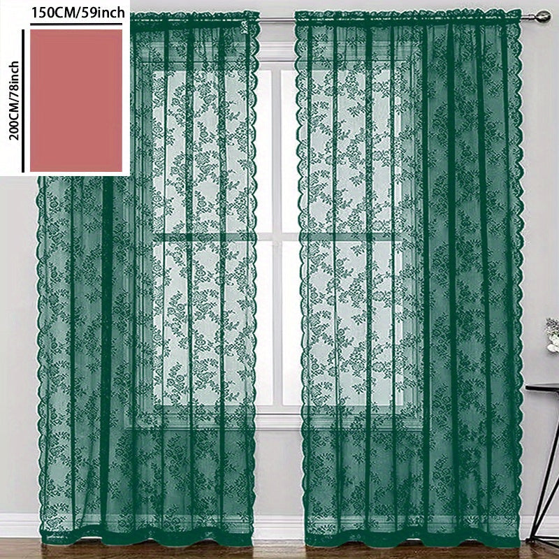 This green sheer curtain panel is perfect for adding a touch of elegance to your living room, bedroom, kitchen, bathroom, or any other room in your home. It's a versatile choice for enhancing your home decor.