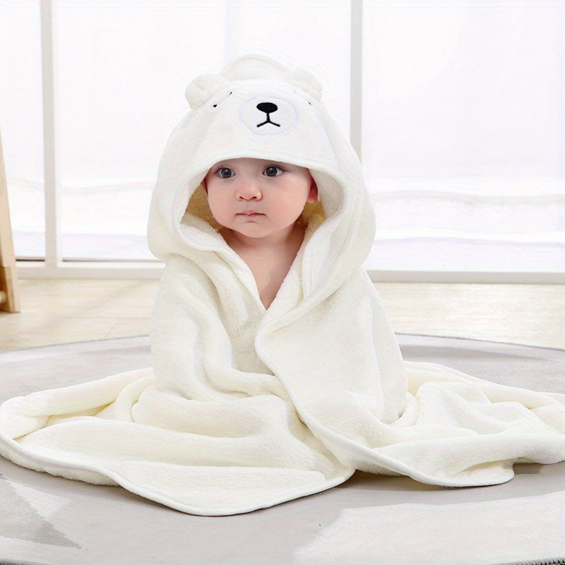 Soft hooded bath towels for kids with cute cartoon animal design, suitable for all seasons. Great gift for Christmas, Halloween, and Children's Day.