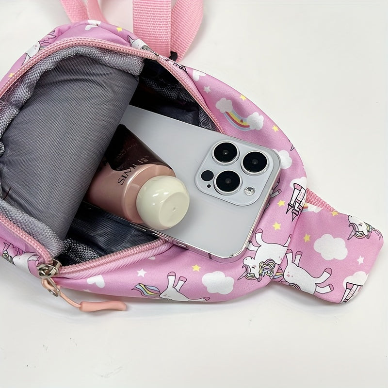 Kids' chest bag with pattern, shoulder crossbody and waist bag