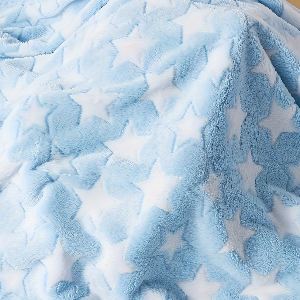 Get ready for the holidays with this cozy Blue White Star Blanket - the perfect gift for Christmas, Halloween, or Thanksgiving. Made from soft and skin-friendly material, this wrap is sure to keep you warm and comfortable all season long.