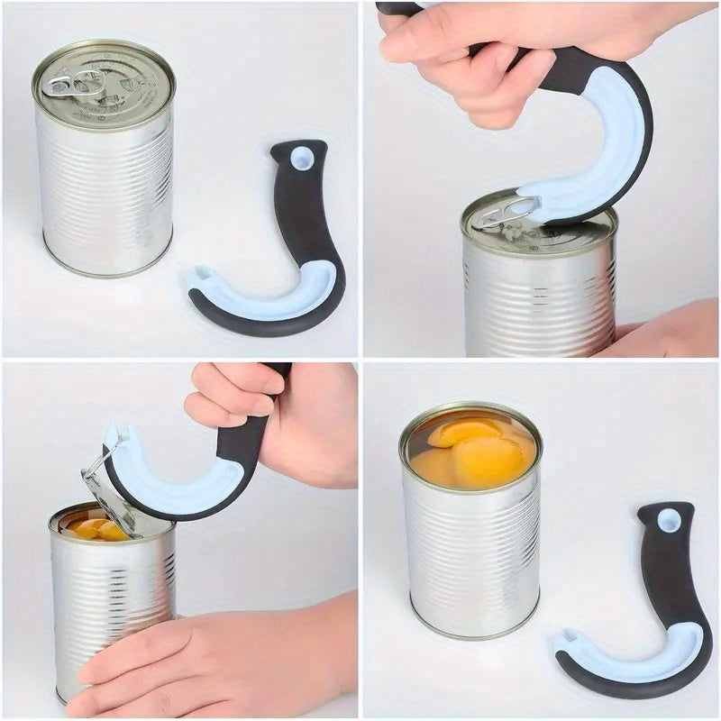 Convenient J-Shaped Can Opener for Beer & Soda - Ideal for Home, Restaurants, and Holiday Celebrations