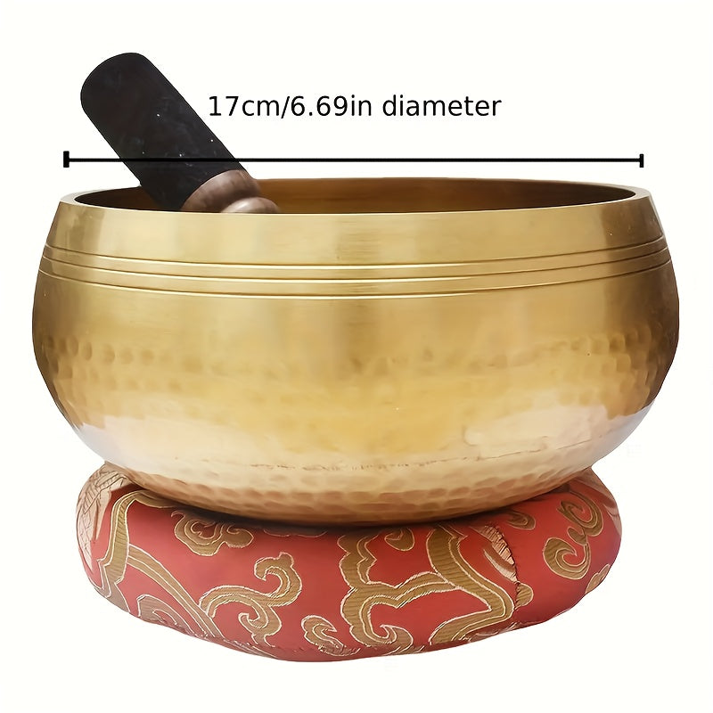 17.78cm Singing Bowl for Mindfulness and Anxiety Release, Sound Healing, Spa Therapy, Musical Chimes - Eid Al-Adha Mubarak