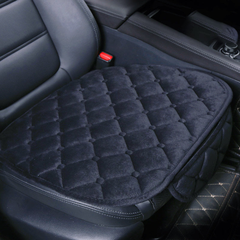 Plush car seat covers for sedans, trucks, and SUVs with a durable, non-slip base.