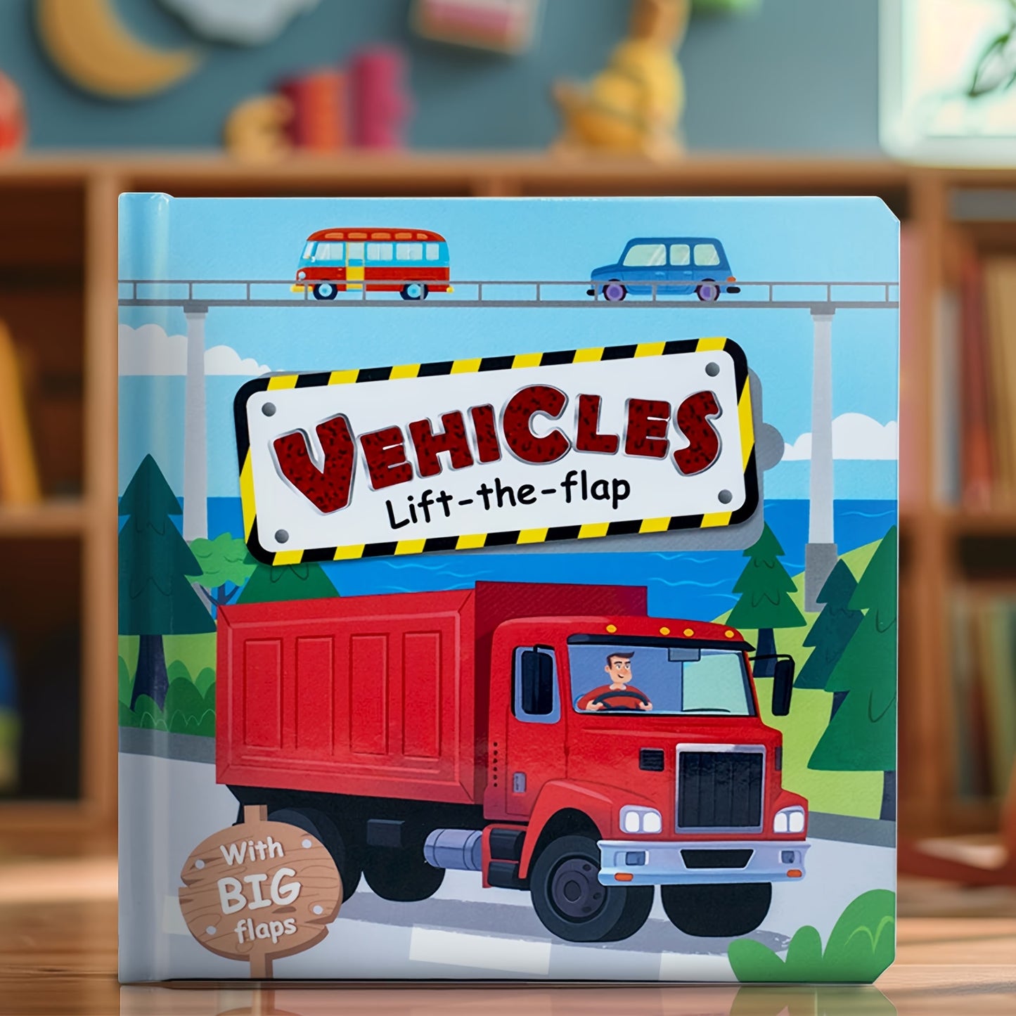 Bear Tale is an interactive board book series for kids to learn vehicle vocabulary with fun lift-the-flap activities.