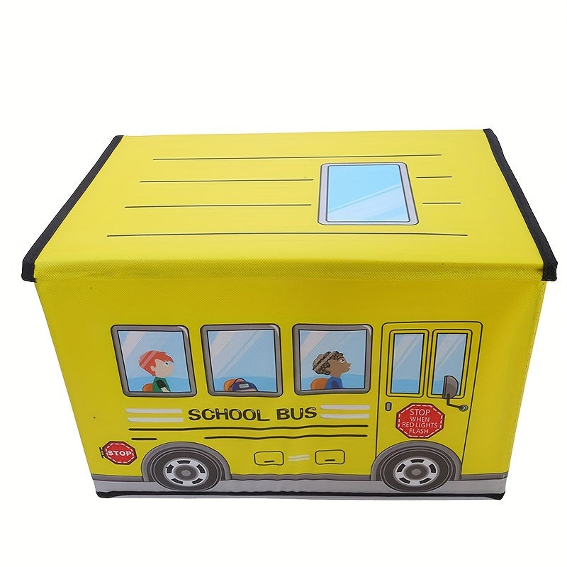 Cartoon Storage Box: A Versatile and Foldable Organizational Solution for Clothes, Toys, and Household Items in Bedrooms, Bathrooms, Closets, and Schools.