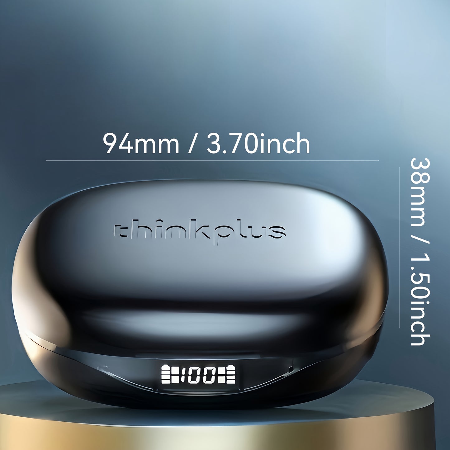 Lenovo ThinkPlus LP75 Wireless Earbuds with HiFi Sound, Over-Ear Design, Wireless Connectivity, USB-C Fast Charging Case, Ideal for Sports.