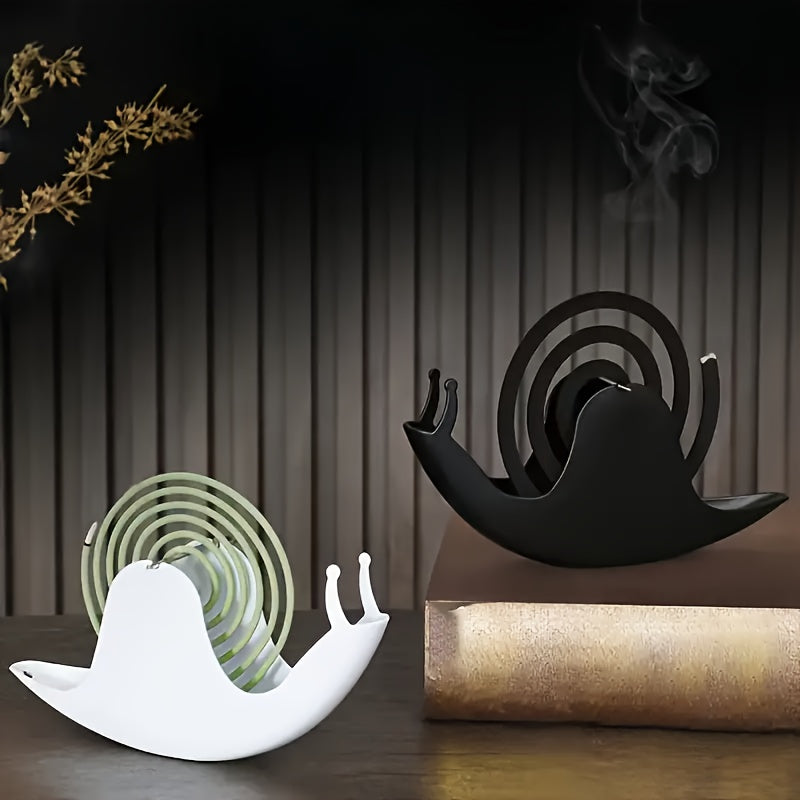 Unique whimsical snail-shaped incense holder made of fireproof and heat-resistant iron, perfect for home decor and spring celebrations. Easy to clean design ideal for St. Patrick's Day and Easter.