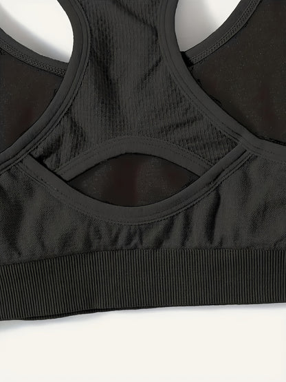 Sleek, comfy sports bra with breathable fabric for women's fitness and lingerie.