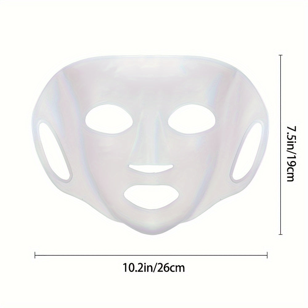 1 Reusable Silicone Facial Mask Cover for Moisturizing and Preventing Evaporation