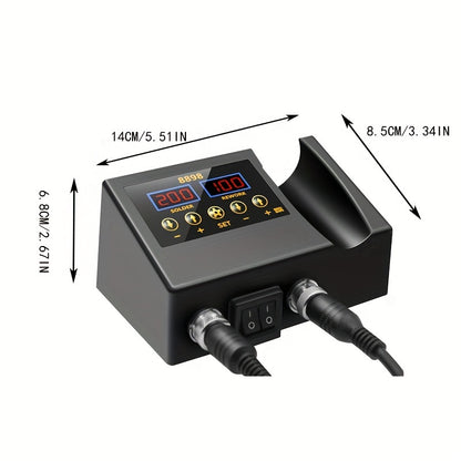 1 Set including a 5.08 cm hot air gun and electric soldering iron station, Fathers Day gift for men.