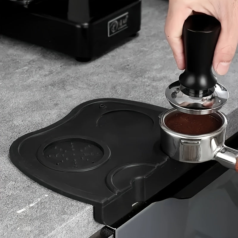 A set of two small and convenient Silicone Coffee Tamper Mats that are non-stick, food grade, easy to clean, durable, and heat resistant. These mats are the perfect espresso coffee distributor accessory for baristas and coffee lovers alike.