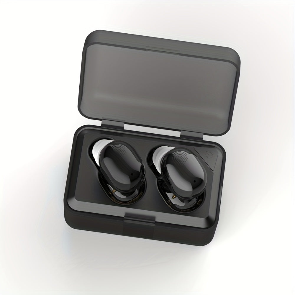 2 rechargeable headphones for elderly with USB charging, enhanced sound quality, lightweight design, user-friendly interface, and portable charging case.