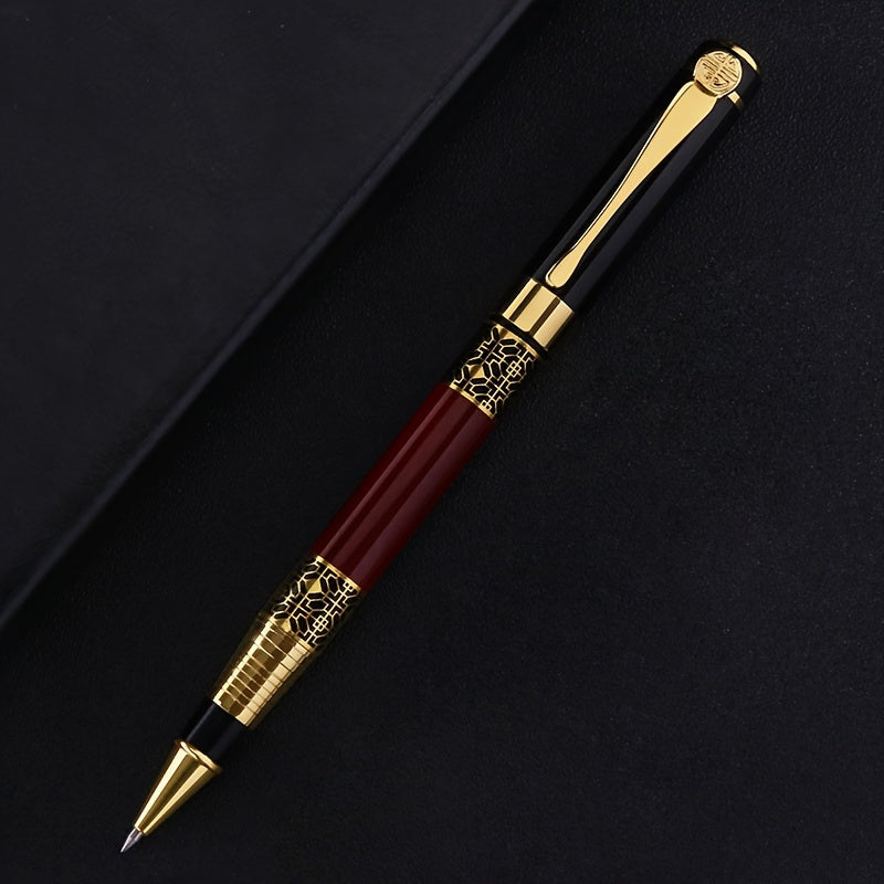 Metal ballpoint pen with pocket clip, click-off cap. Heavyweight with medium point for smooth writing. Ideal for office, school, gifting. Suitable for adults. 1pc.