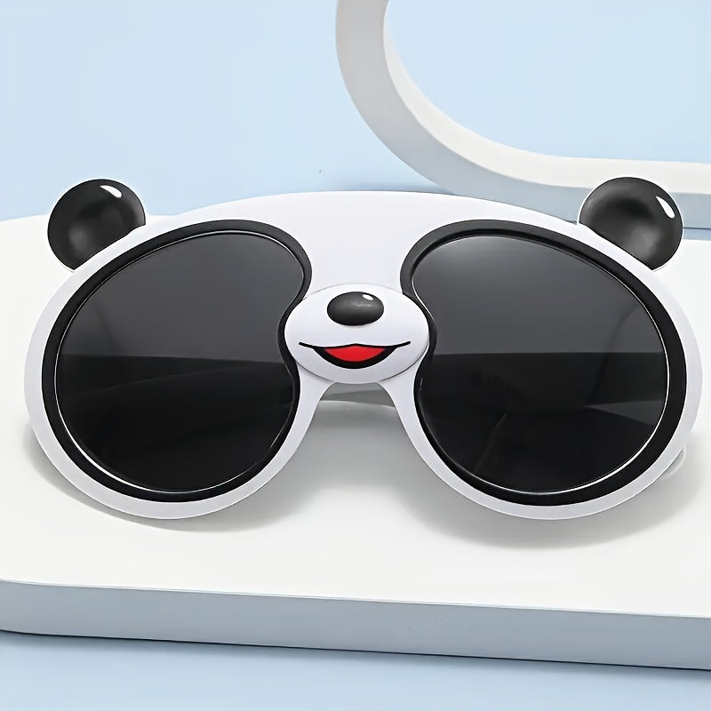 Outdoor Cartoon Panda Glasses for Kids, with Optional Glasses Case, a Cute and Fashionable Gift for Children.