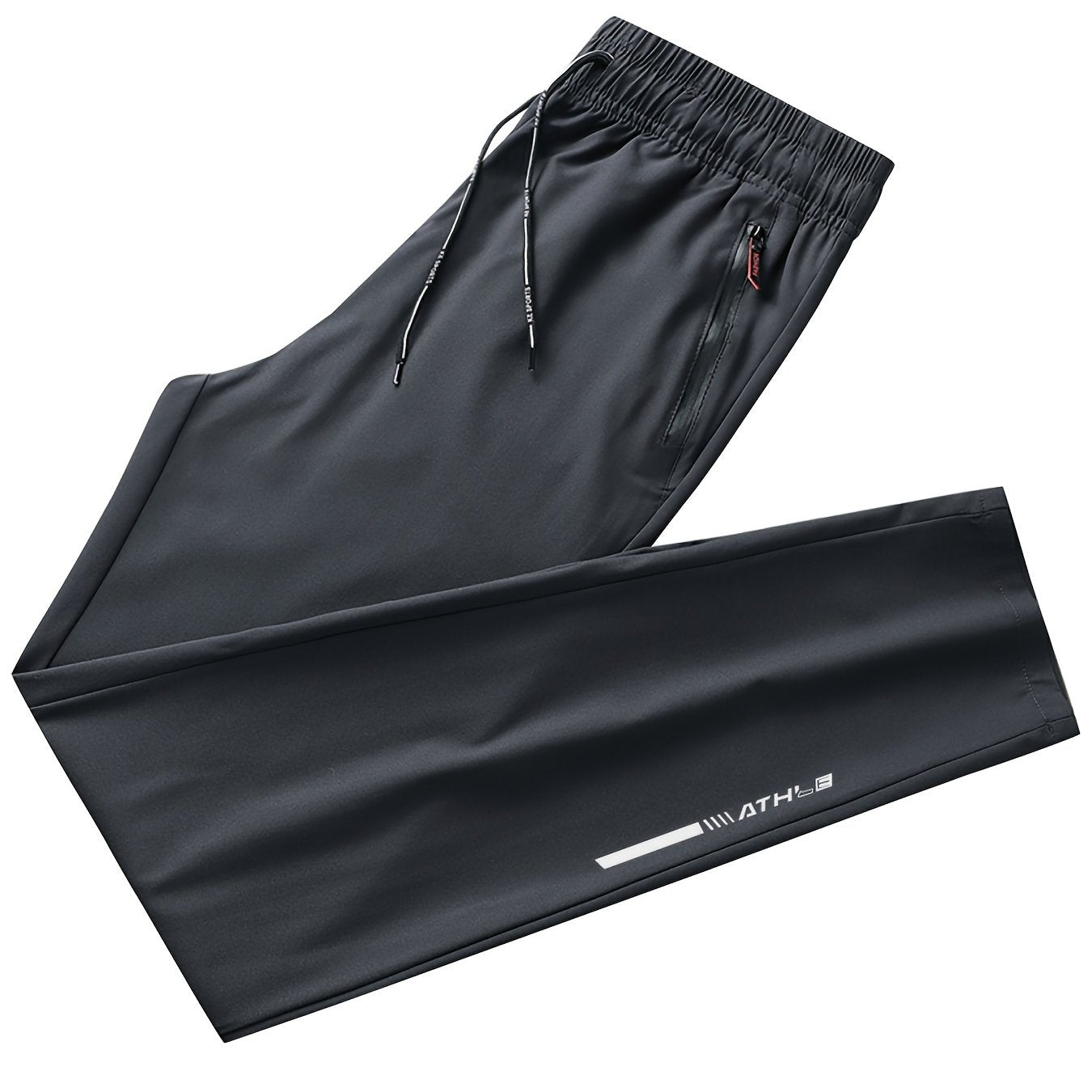 Men's track pants with zipper pockets for outdoor activities gifted.