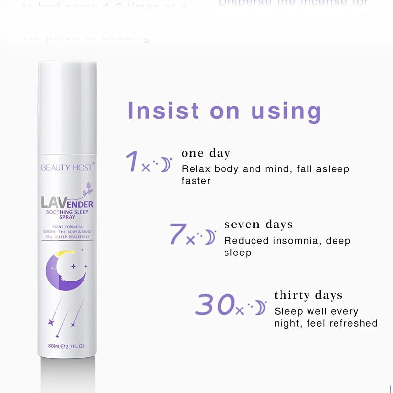 80ml Lavanda Uxlash Spreyi, xonangizda yoki yostiqingizda chuqur uxlash uchun mukammal