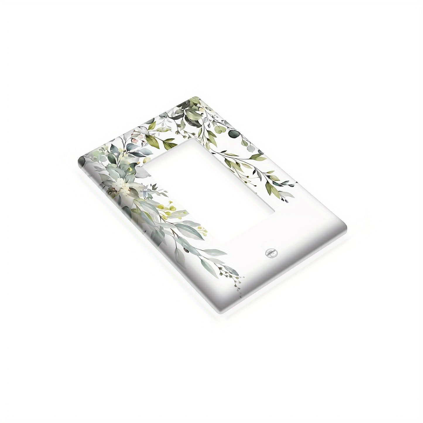 Green Eucalyptus Switch Plate Cover for Light Switch or Outlet - Decorative Wall Plate