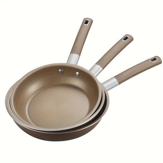 Stainless Steel Frying Pan and Wok Combo with Integrated Non-Stick Pot, 25.4cm and 27.94cm Multi-Functional Flat Bottom Pot for Cooking Steak and Eggs