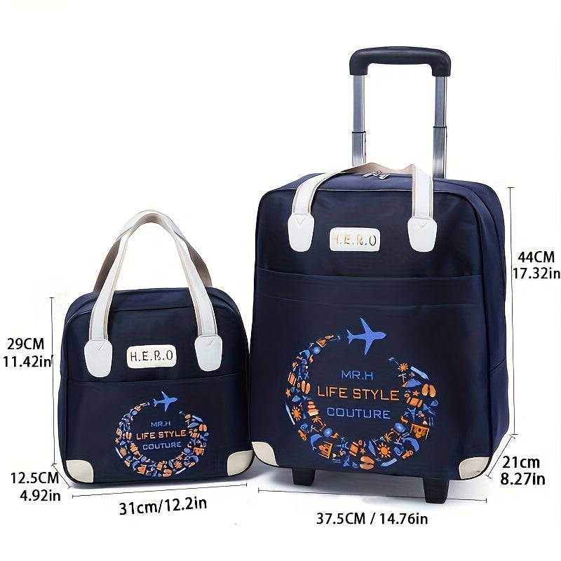 Lightweight large luggage case with shoulder storage bag, versatile duffle bags for women.