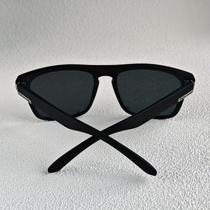 Stylish vintage-inspired men's eyewear with TAC lenses and PC frame for various activities.