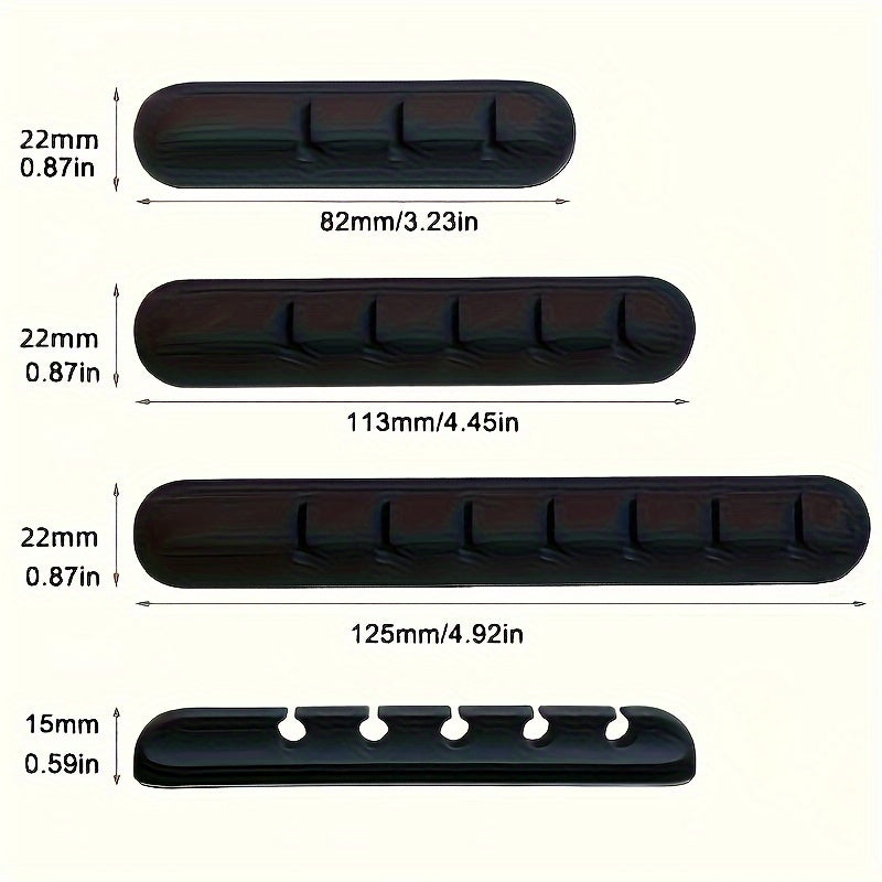 Silicone Cable Organizer Clips for Desk Cord Management, Office Supplies, Data Lines, and Mouse Cables.