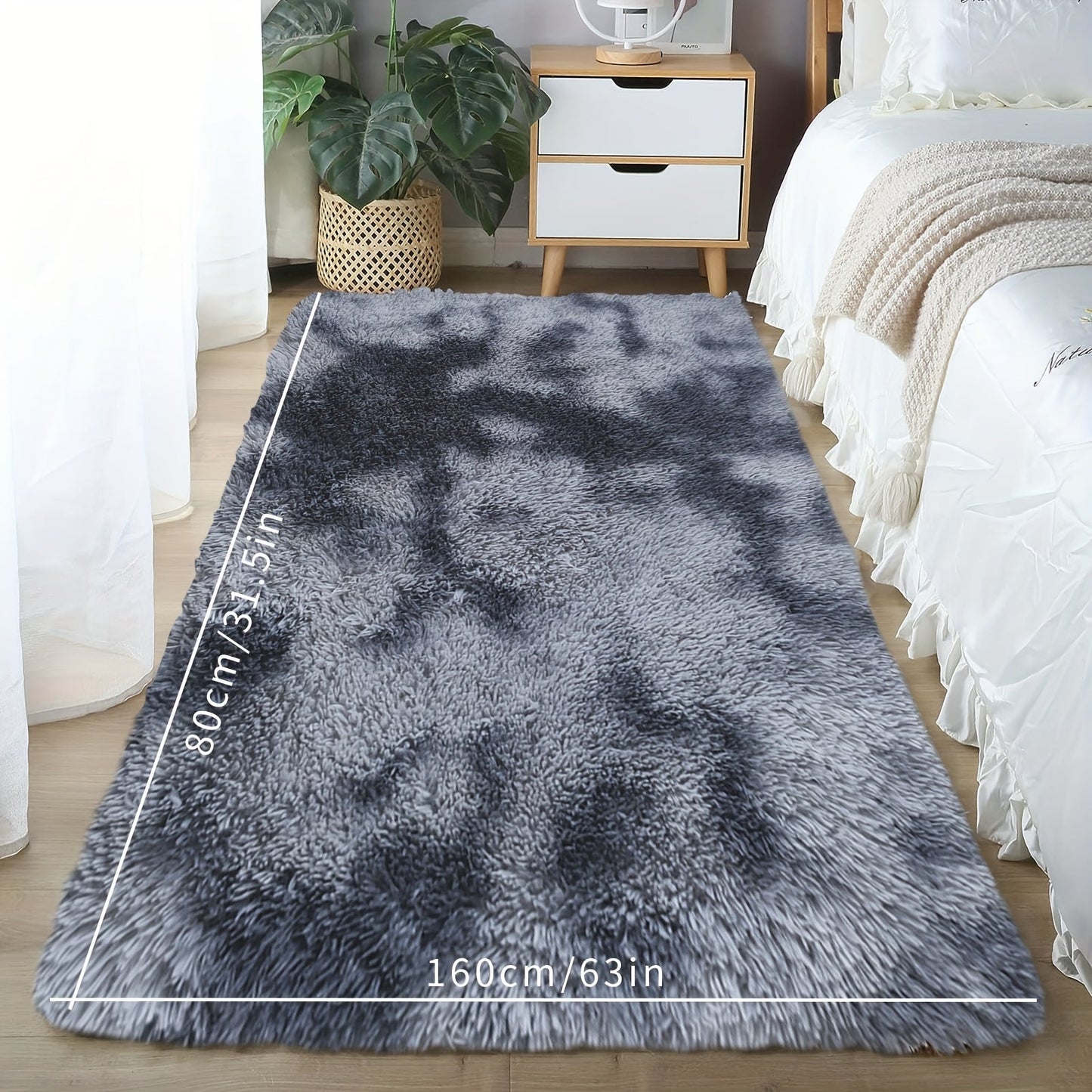 A plush carpet with thick, long hair ideal for the bedroom or living room.