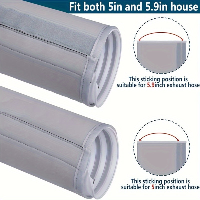 Insulated AC Hose Cover for Portable Air Conditioner - Thick 1pc Wrap for Heat Insulation on 12.7cm & 14.99cm Exhaust Hoses, No Electricity Required - Ideal for Auto Repair