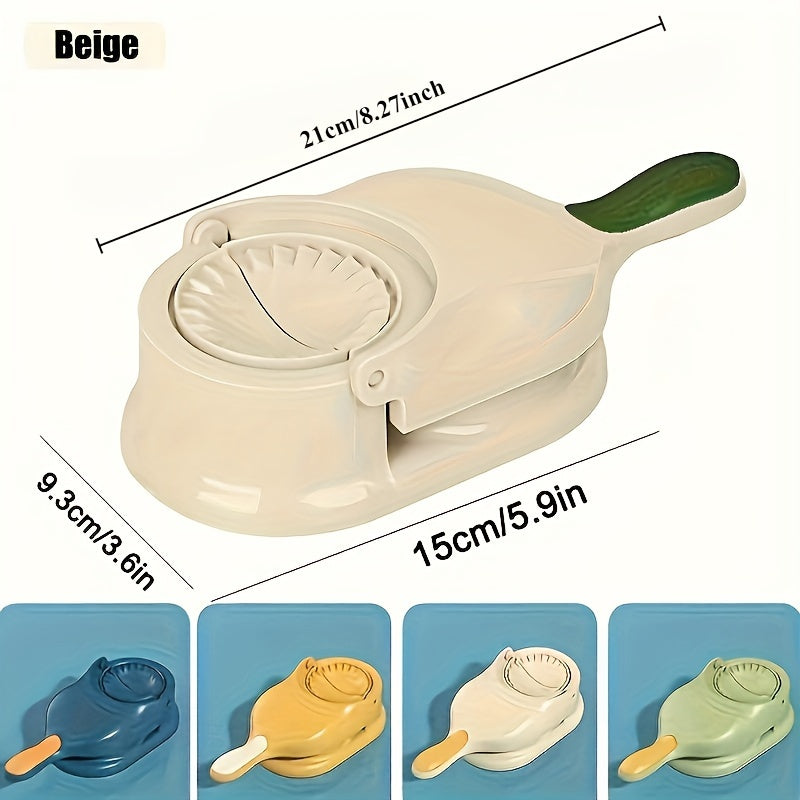 Dumpling Press Set - DIY Plastic Mold with Dough Cutter for Easy Dumpling Making and Empanadas - No Electricity Required - Kitchen Tool Kit.