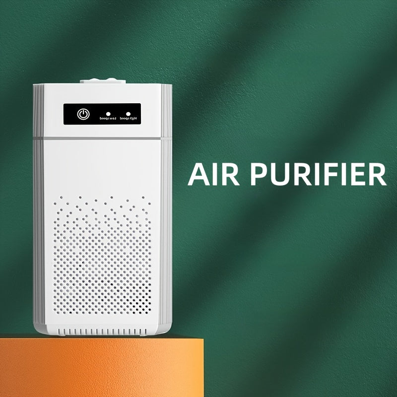 USB-Powered Air Purifier with 3 Odor Elimination Levels - Ideal for Home, Office, Bedroom, and Desktop.