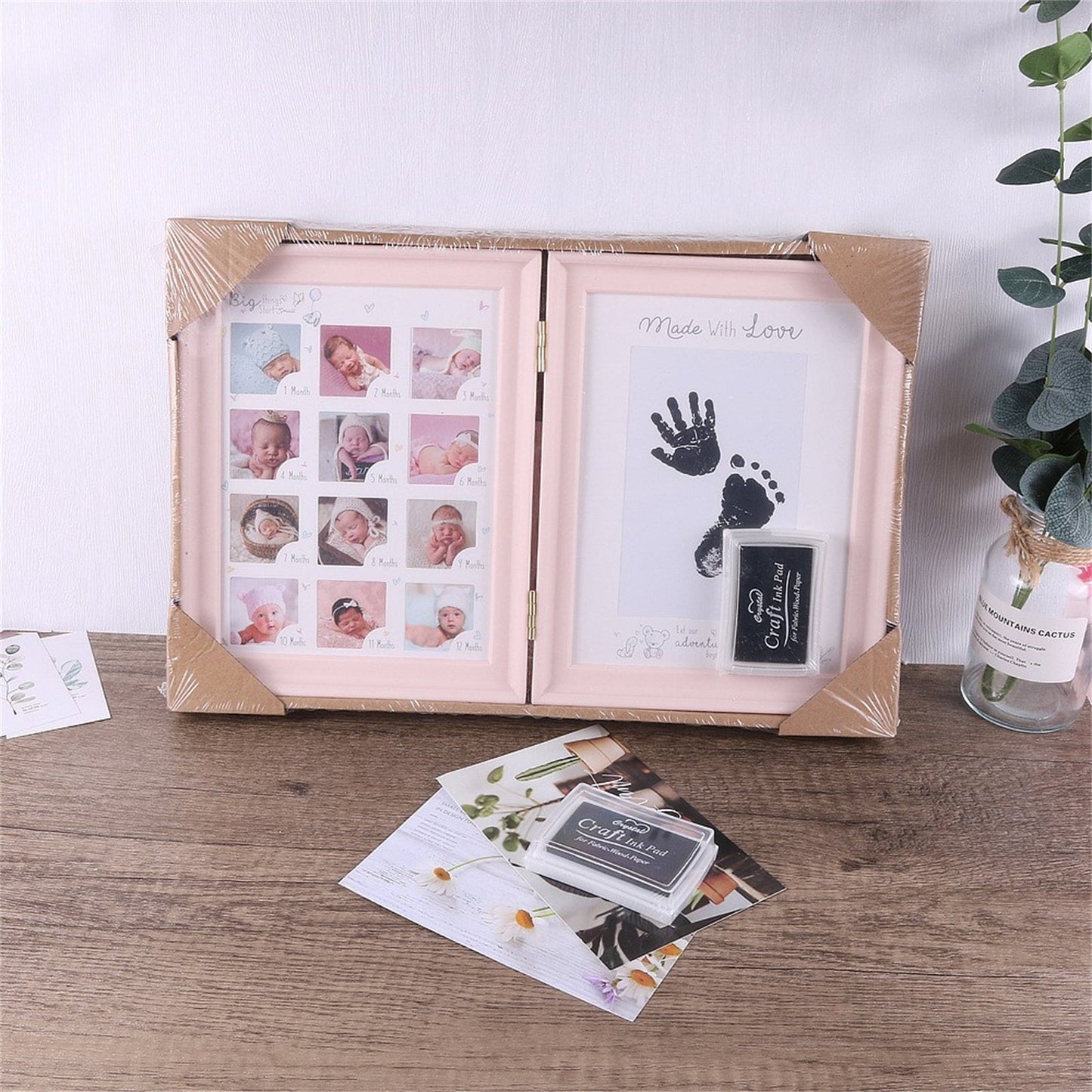 Commemorate 100 Days with our Anniversary Photo Frame - Preserve Your Baby's Prints and Capture Special Holiday Memories like Halloween, Thanksgiving, and Christmas