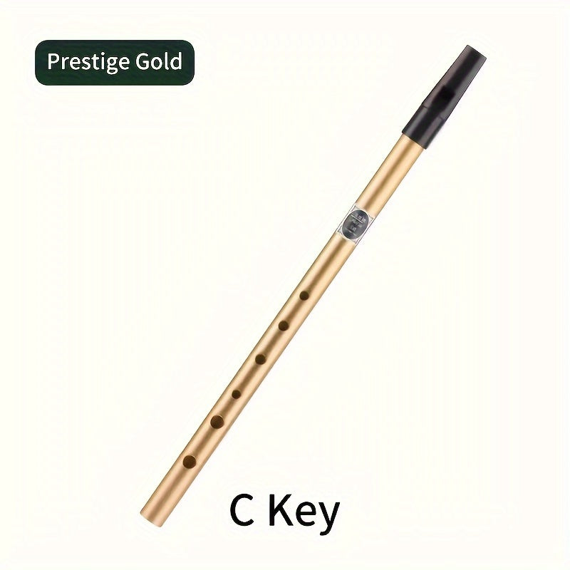 Beginner-friendly Irish whistle in C/D key, aluminum alloy, perfect for starting players. Happy Ramadan with this flute instrument.