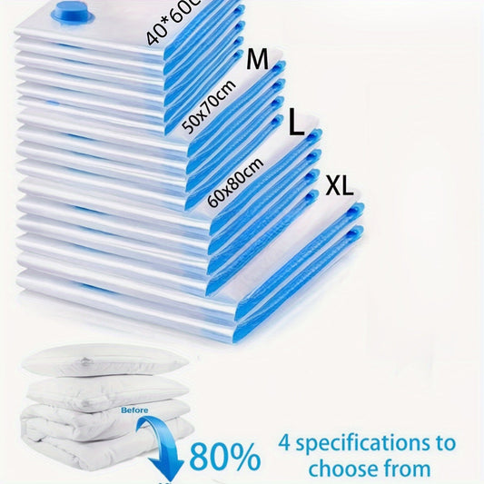 Large, medium, and small vacuum compression bags available in sizes of 3, 7, 9, and 11 pieces. Perfect for wholesale storage, seasonal clothing storage, quilt storage, and travel. A great helper for organizing your belongings with multiple size options.