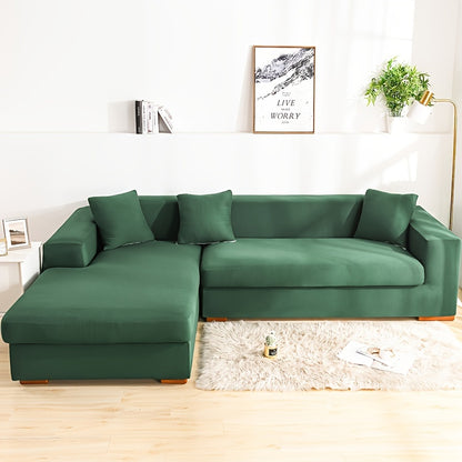 Modern sofa cover with non-slip elastic band, machine washable, made of 95% polyester and 5% spandex. Compatible with various sofa sizes, no printing, stitched craftsmanship, fabric weight of 100-120 g/m².