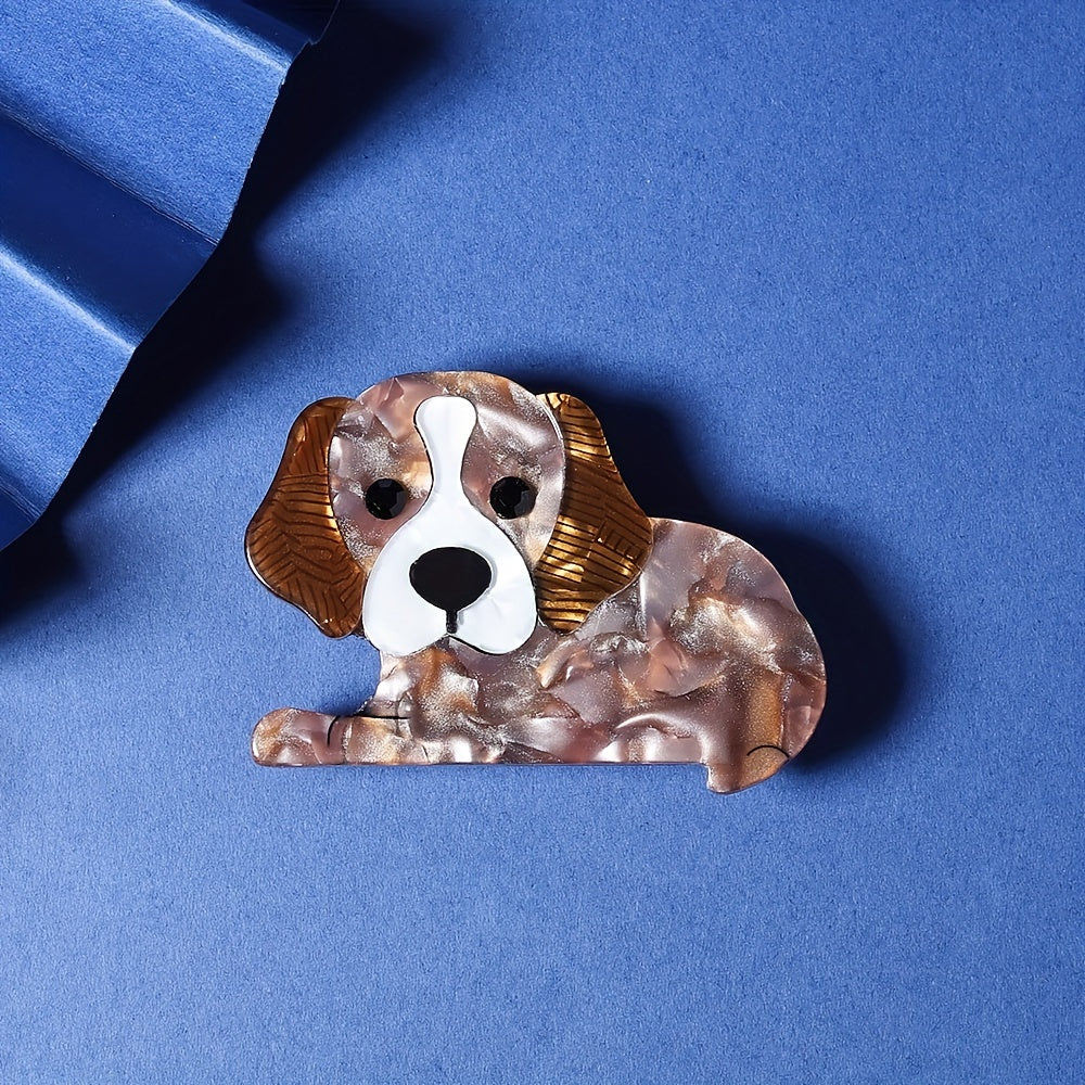 Adorable Acrylic Dog Brooches with Non-Slip Pin, Perfect for Adding a Cute Touch to Your Clothing Accessories