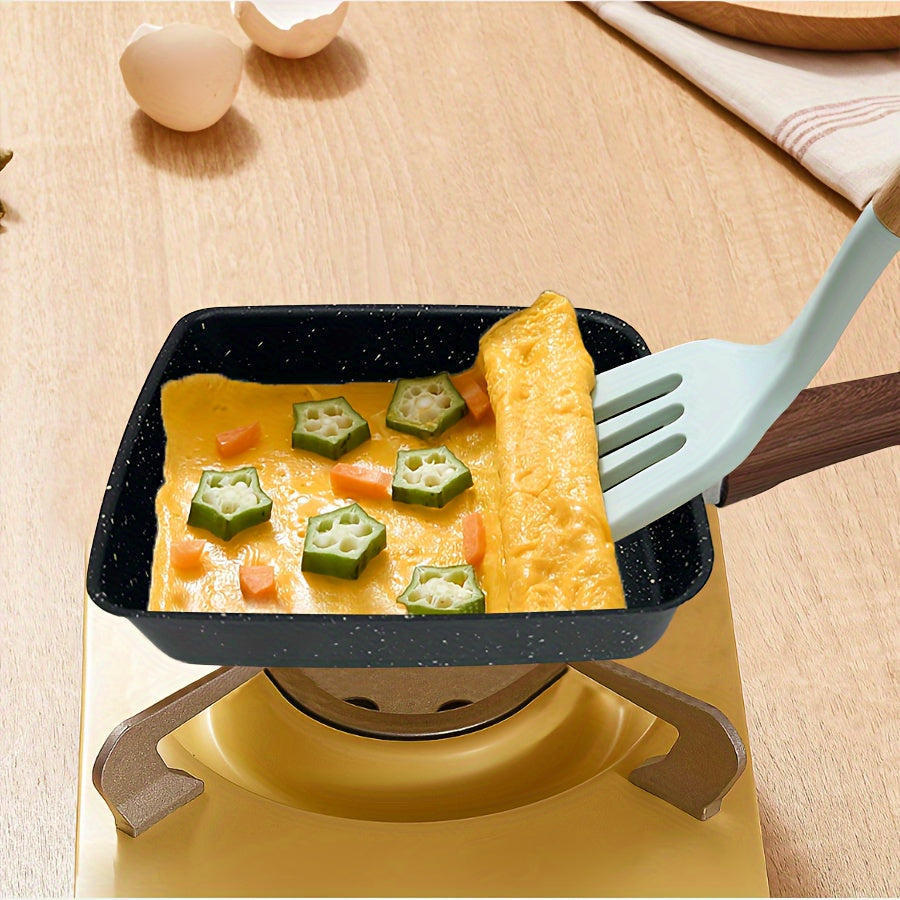 Get your hands on a 1-piece Tamagoyaki Pot featuring a non-stick coating and a wooden handle. This kitchen essential is the perfect companion for cooking up delicious breakfast omelets, scrambled eggs, and more. Make perfect meals every day, whether it's