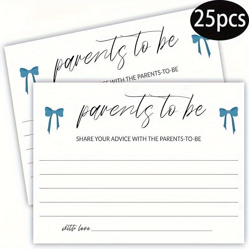 Set of 25 Double-Sided Advice & Wishes Cards for Expectant Parents - Ideal for Baby Showers, Gender Reveals & Birth Announcements