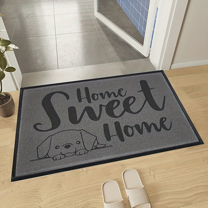 Welcome guests with the Home Sweet Home Doormat featuring a charming paisley pattern. This lightweight, machine-made doormat has a low pile and is made of polyester fiber with PVC backing. Hand wash only, this rectangle absorbent oil-proof and